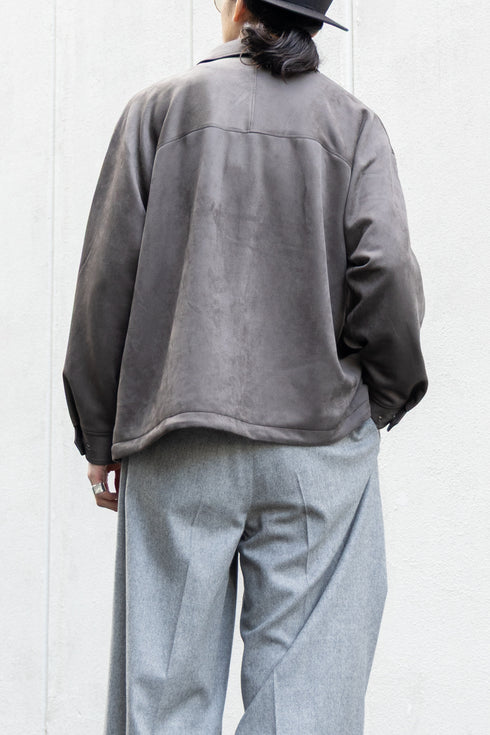 【CURLY&Co.】"KNIT SUEDE ZIP-UP BLOUSON"
